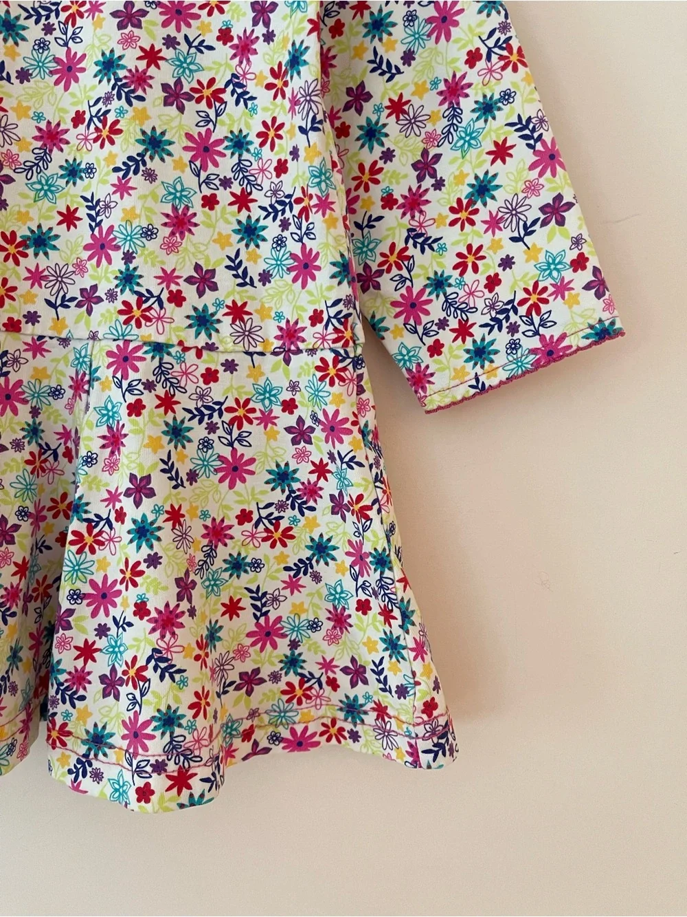 HANNA ANDERSSON EUC Colorful Floral Drop Waist Twirl Dress